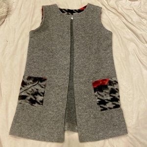 Lancioni 1973 wool blend sleeveless coat - vest with pockets from Italy